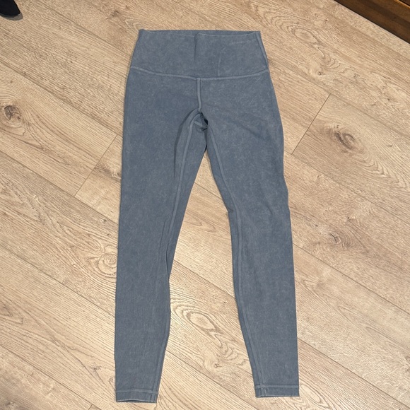 Women's High-Waisted Blue Leggings - Picture 1 of 4